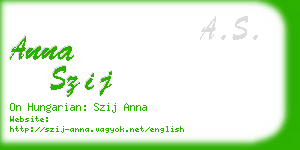 anna szij business card